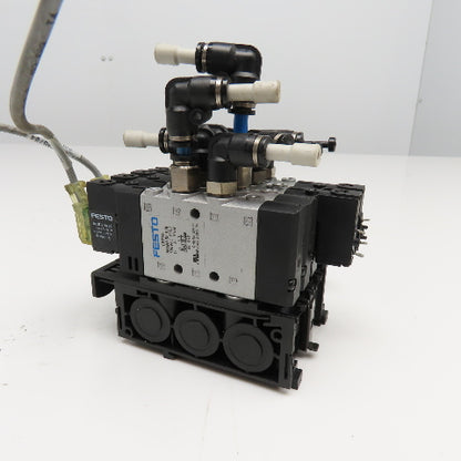 Festo 	CPE14-M1BH-5L-1/8 Pneumatic Double Single Solenoid Valve Bank 24VDC Coil