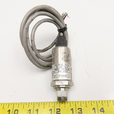 Omega PX302-200AV 0-200PSI 10VDC Pressure Transducer 1/4" NPT Slight Damage