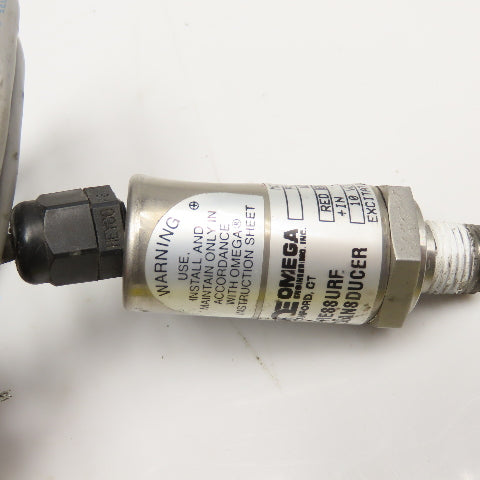 Omega PX302-200AV 0-200PSI 10VDC Pressure Transducer 1/4" NPT Slight Damage