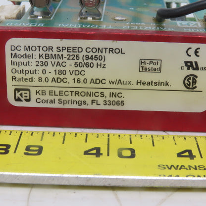 KB Electronics KBMM-225 (9450)) DC Motor Speed Control 230VAC 0-180VDC 8 AMP DC