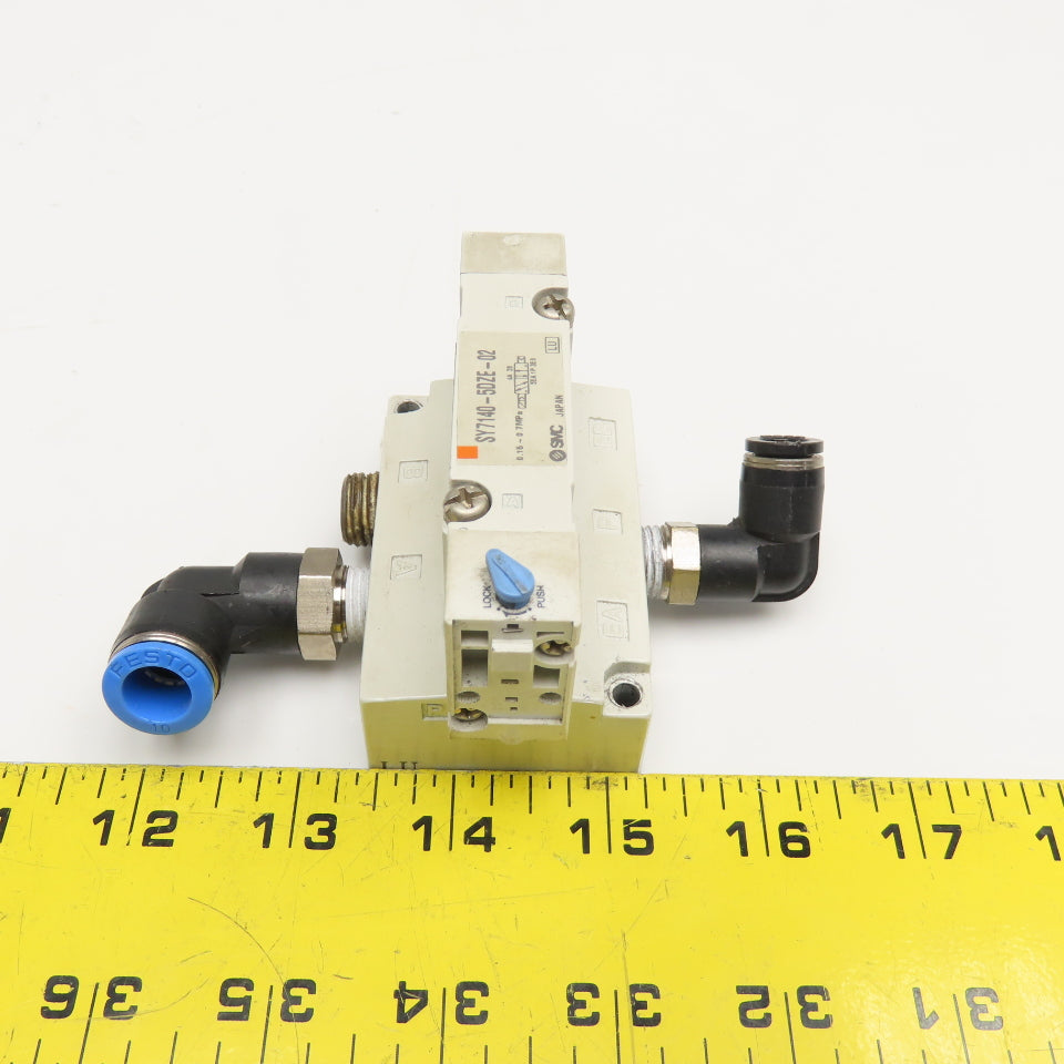 SMC SY7140-5DZE-02 Pneumatic Solenoid Valve 2 Position 1/4" NPT Manifold