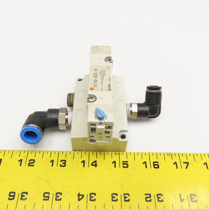 SMC SY7140-5DZE-02 Pneumatic Solenoid Valve 2 Position 1/4" NPT Manifold