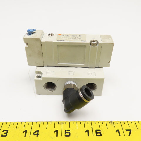 SMC SY7140-5DZE-02 Pneumatic Solenoid Valve 2 Position 1/4" NPT Manifold