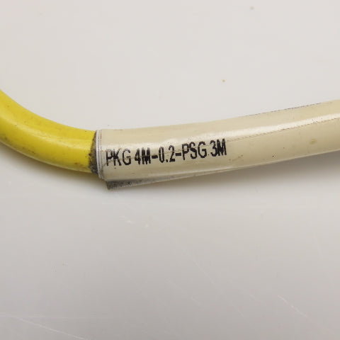 Turck PKG4M-0.2-PSG3M Double Ended Cable Picofast M8 4 Pin Female 3 Pin Male 7"