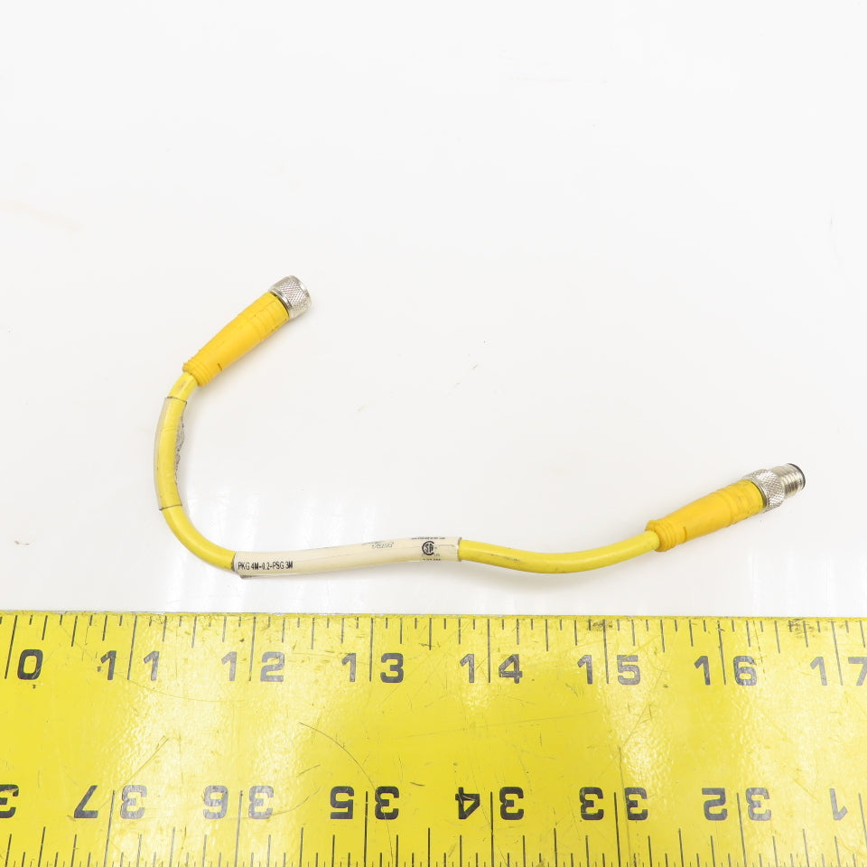 Turck PKG4M-0.2-PSG3M Double Ended Cable Picofast M8 4 Pin Female 3 Pin Male 7"