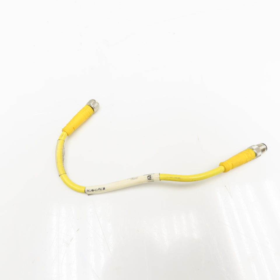 Turck PKG4M-0.2-PSG3M Double Ended Cable Picofast M8 4 Pin Female 3 Pin Male 7"