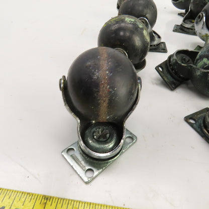 2" Spherical Ball Casters W/2" x 1-1/4" Plate Lot Of 19