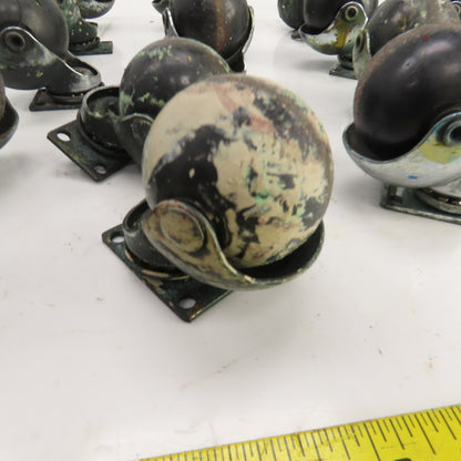 2" Spherical Ball Casters W/2" x 1-1/4" Plate Lot Of 19
