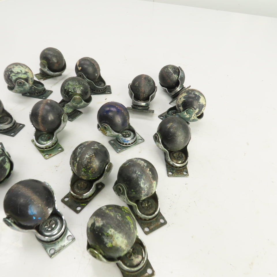 2" Spherical Ball Casters W/2" x 1-1/4" Plate Lot Of 19