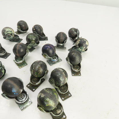 2" Spherical Ball Casters W/2" x 1-1/4" Plate Lot Of 19