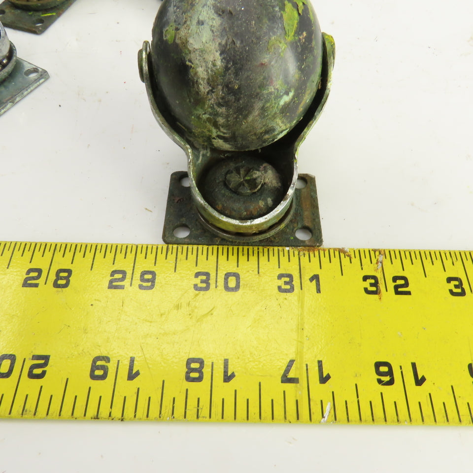 2" Spherical Ball Casters W/2" x 1-1/4" Plate Lot Of 19