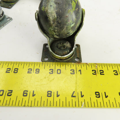 2" Spherical Ball Casters W/2" x 1-1/4" Plate Lot Of 19