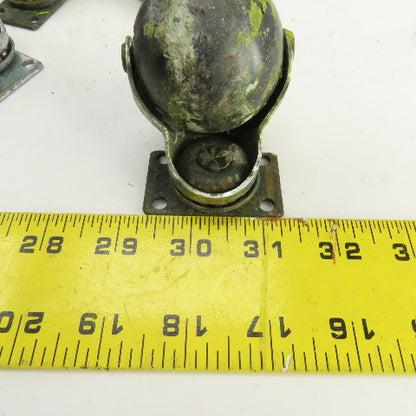 2" Spherical Ball Casters W/2" x 1-1/4" Plate Lot Of 19