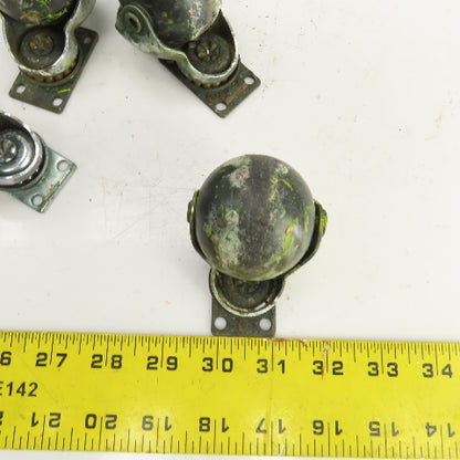 2" Spherical Ball Casters W/2" x 1-1/4" Plate Lot Of 19