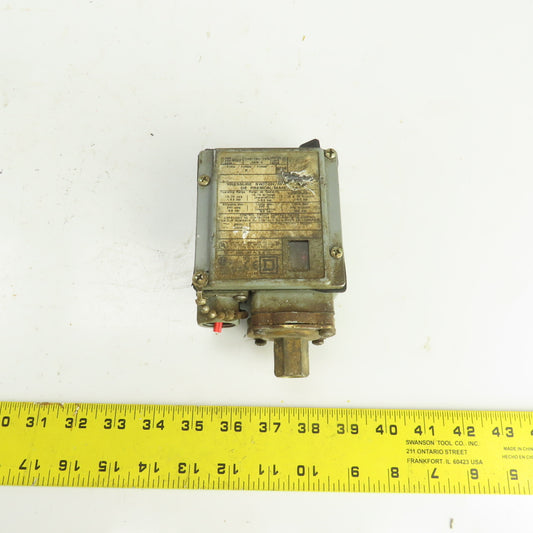 Square D Class 9012 GAW-4 Pressure Switch 15-75 PSI 600V