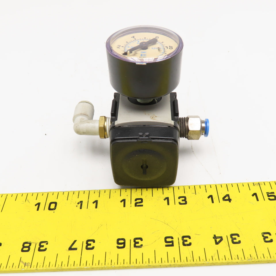 Festo LR-M1-N1/4-10 1/4" NPT 300 PSI Compressed Air Regulator