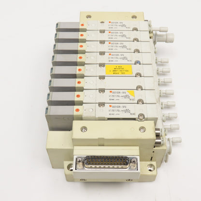SMC SMC SV2100R-5FU Single Solenoid 8 Valve Bank 24VDC