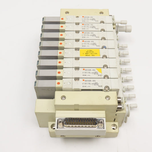 SMC SMC SV2100R-5FU Single Solenoid 8 Valve Bank 24VDC