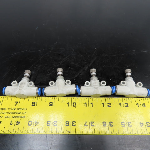 Festo GR-QS-6 6mm Push To Connect Inline Pressure Regulator Flow Control Lot/4