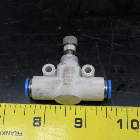 Festo GR-QS-6 6mm Push To Connect Inline Pressure Regulator Flow Control Lot/4