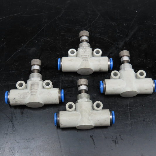 Festo GR-QS-6 6mm Push To Connect Inline Pressure Regulator Flow Control Lot/4