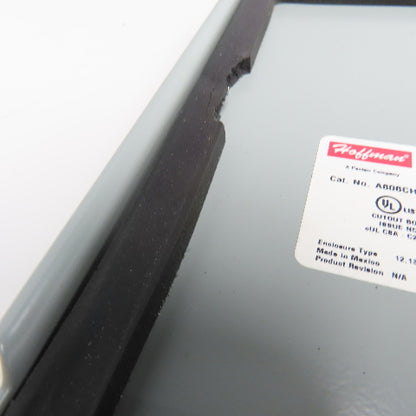 Hoffman A806CHQR 8" x 6" x 3-1/2" Deep Electrical Enclosure Type 12,13 W/ Plate