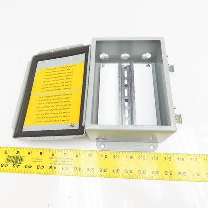 Hoffman A806CHQR 8" x 6" x 3-1/2" Deep Electrical Enclosure Type 12,13 W/ Plate