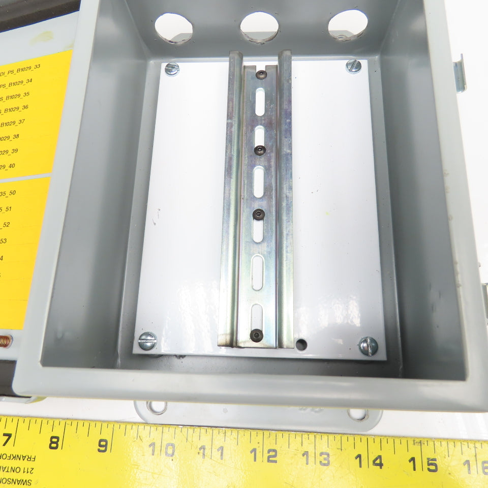 Hoffman A806CHQR 8" x 6" x 3-1/2" Deep Electrical Enclosure Type 12,13 W/ Plate