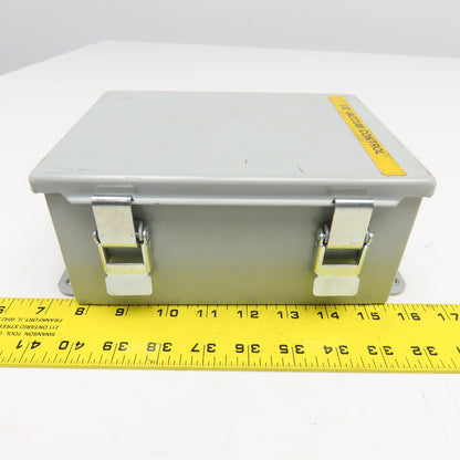 Hoffman A806CHQR 8" x 6" x 3-1/2" Deep Electrical Enclosure Type 12,13 W/ Plate