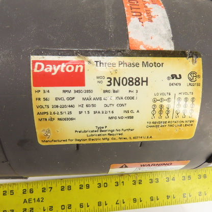 Teel 1P836 3/4HP Horizontal Centrifugal Pump 3450RPM 230/460V 3PH Tested