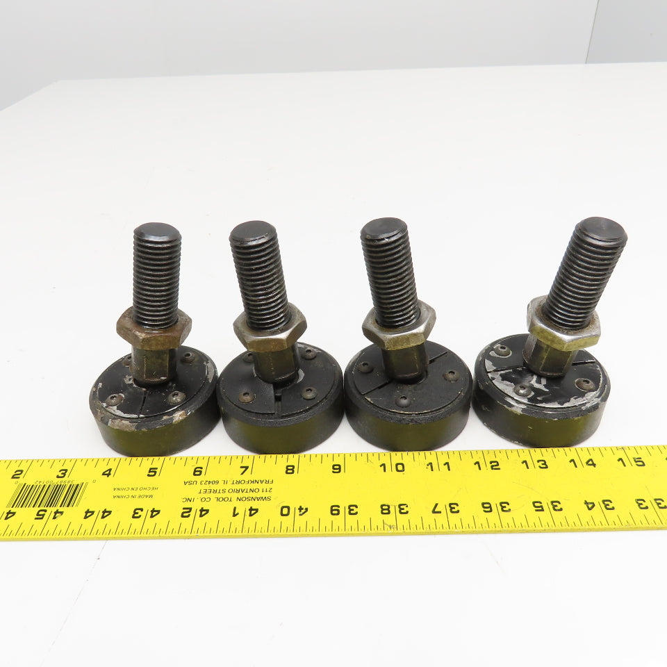 3" Swivel Machine Leveling Vibration Isolator Feet M22-3.0 Stud Lot Of 4