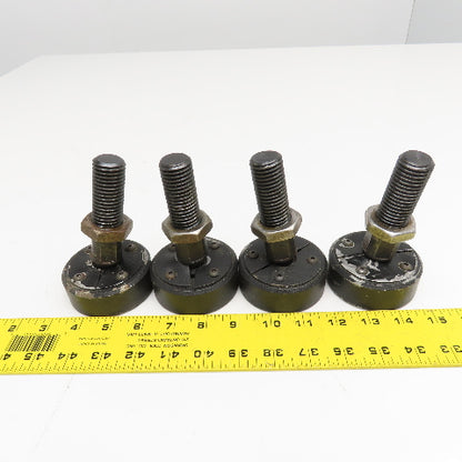3" Swivel Machine Leveling Vibration Isolator Feet M22-3.0 Stud Lot Of 4