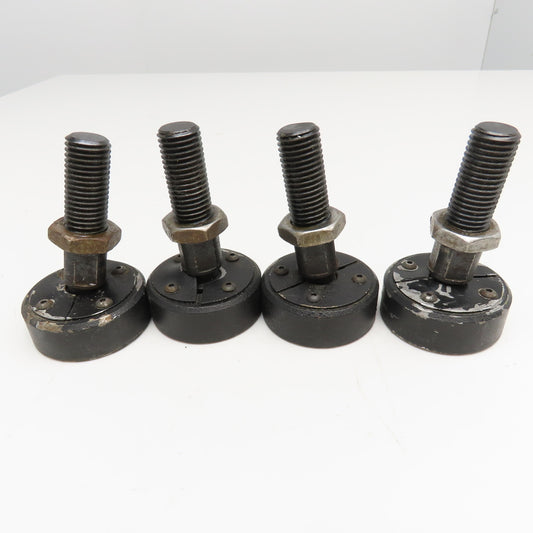 3" Swivel Machine Leveling Vibration Isolator Feet M22-3.0 Stud Lot Of 4