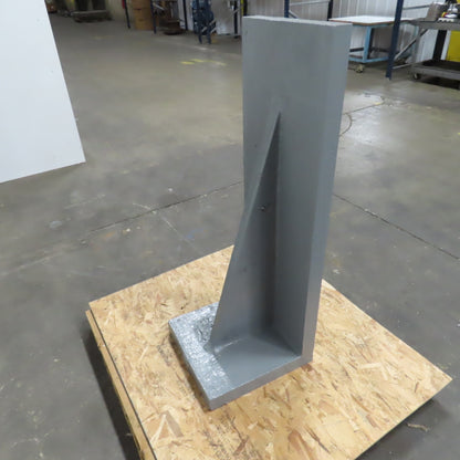 47-1/2x 17-7/16" W x 18" T Webbed Steel Angle Plate Set Up Fixture 2-1/4" Thick