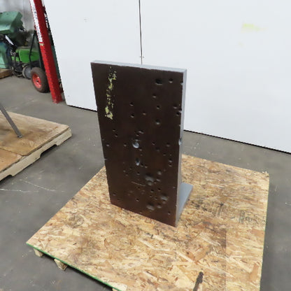 36-1/4x18-1/8 W x 13-3/4" T Webbed Steel Angle Plate Set Up Fixture 1-3/4" Thick