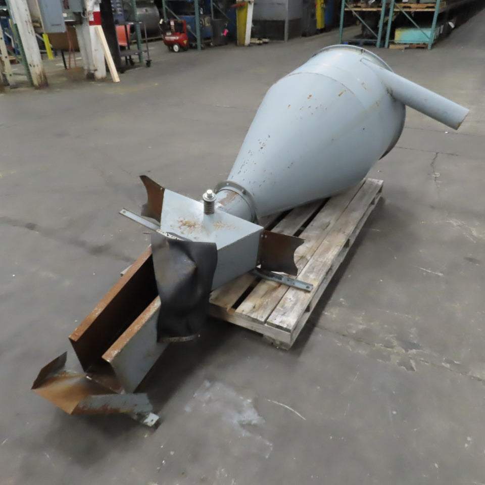 Open Top Cyclone Funnel Hopper Bulk Material Feeder Receiver 5"Intake 1/4" Walls