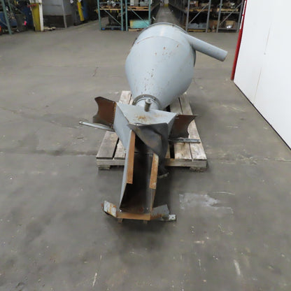 Open Top Cyclone Funnel Hopper Bulk Material Feeder Receiver 5"Intake 1/4" Walls