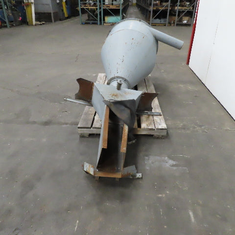 Open Top Cyclone Funnel Hopper Bulk Material Feeder Receiver 5"Intake 1/4" Walls