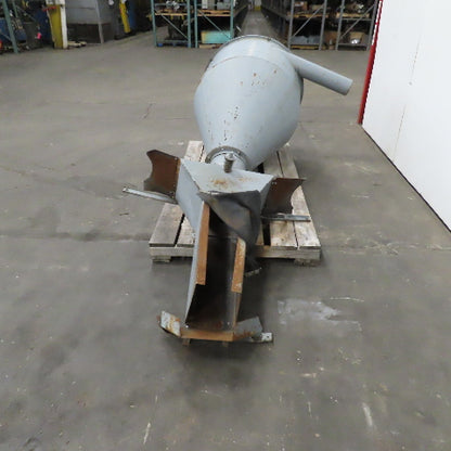 Open Top Cyclone Funnel Hopper Bulk Material Feeder Receiver 5"Intake 1/4" Walls