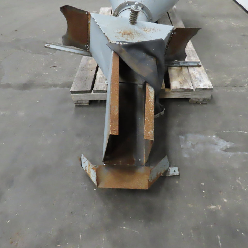 Open Top Cyclone Funnel Hopper Bulk Material Feeder Receiver 5"Intake 1/4" Walls