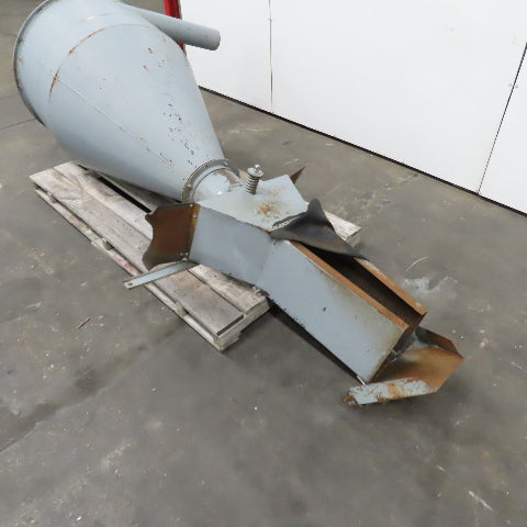 Open Top Cyclone Funnel Hopper Bulk Material Feeder Receiver 5"Intake 1/4" Walls