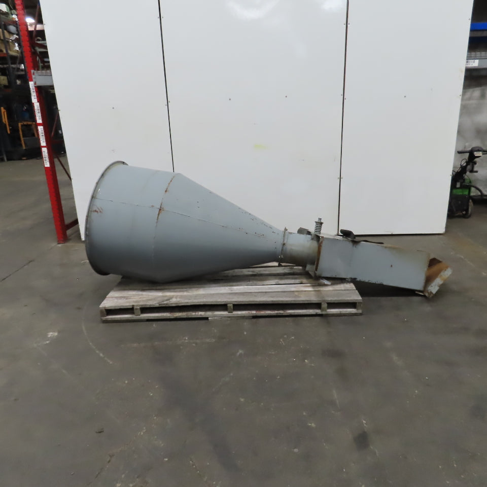 Open Top Cyclone Funnel Hopper Bulk Material Feeder Receiver 5"Intake 1/4" Walls