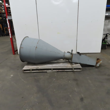 Open Top Cyclone Funnel Hopper Bulk Material Feeder Receiver 5"Intake 1/4" Walls