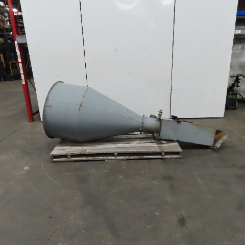 Open Top Cyclone Funnel Hopper Bulk Material Feeder Receiver 5"Intake 1/4" Walls