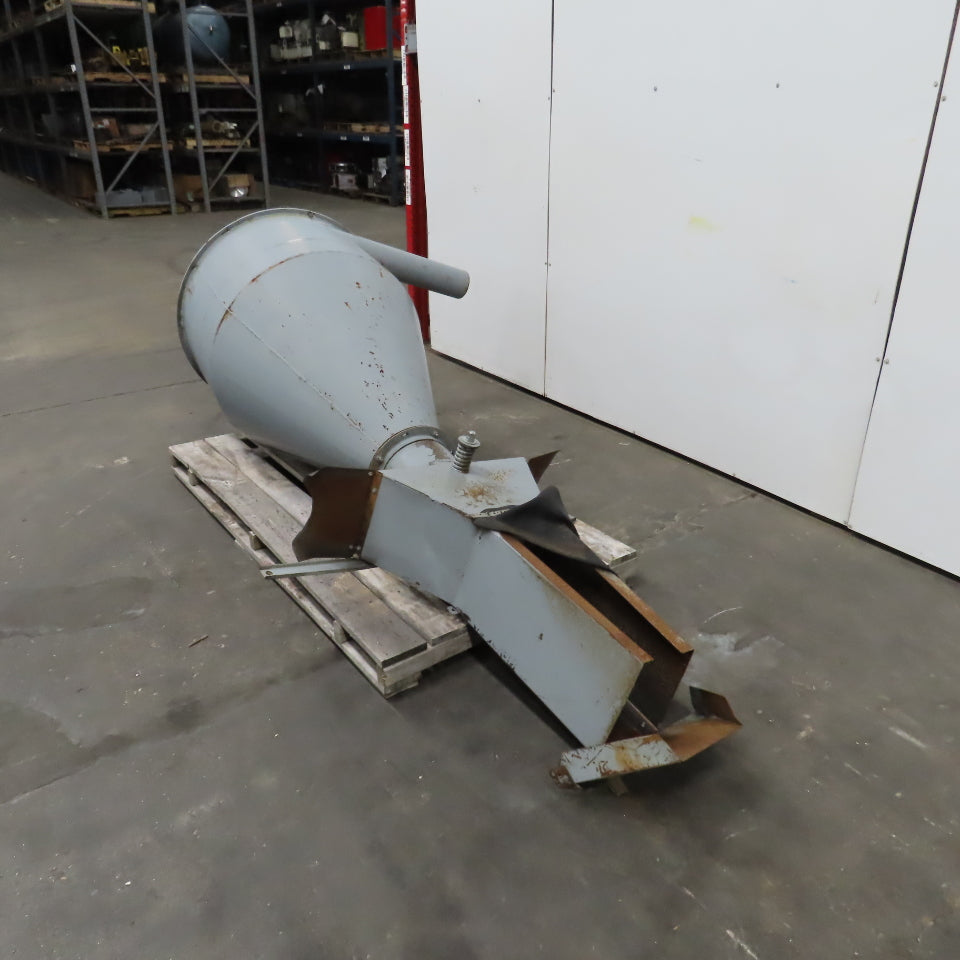 Open Top Cyclone Funnel Hopper Bulk Material Feeder Receiver 5"Intake 1/4" Walls