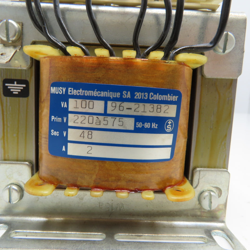 Musy 96-21382 200-575V Pri 48V Sec. 100VA Control Transformer