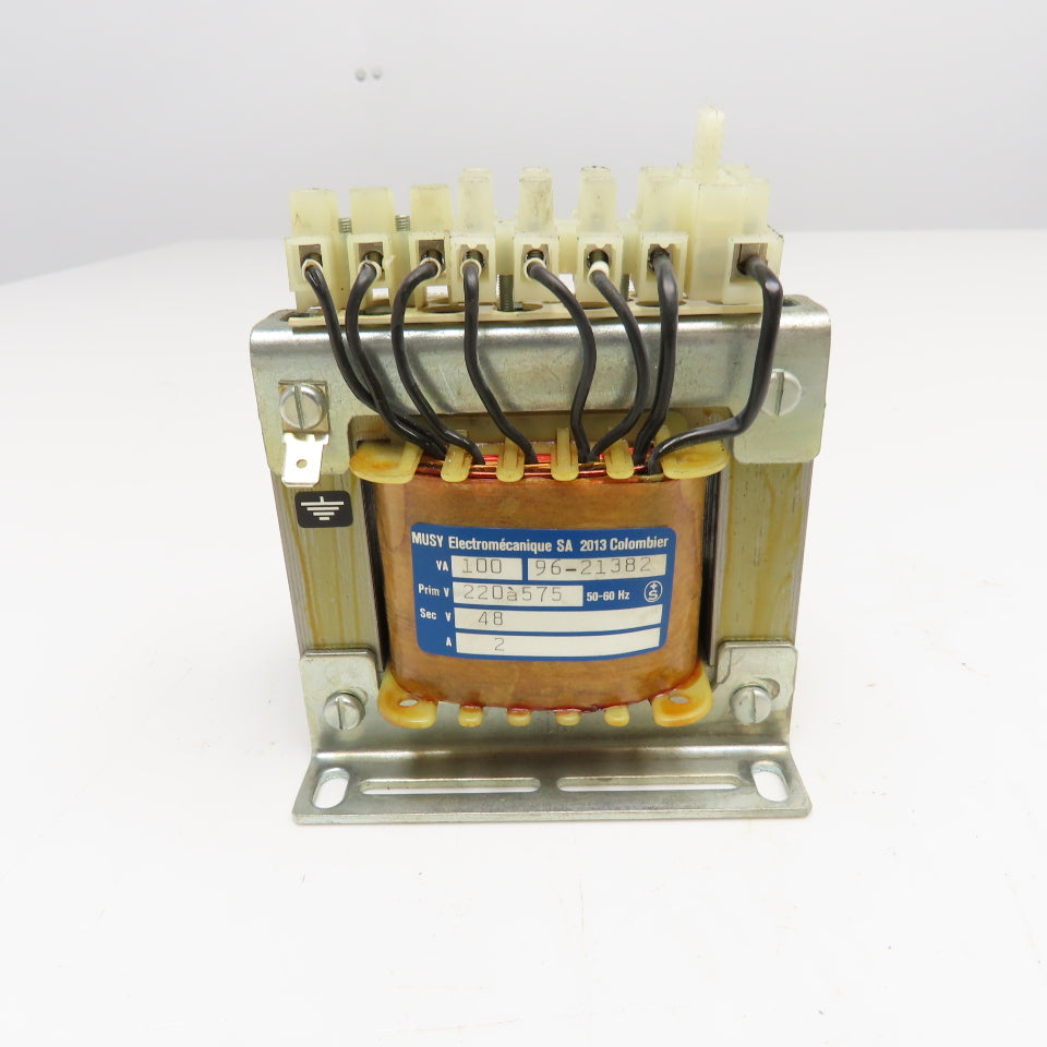 Musy 96-21382 200-575V Pri 48V Sec. 100VA Control Transformer