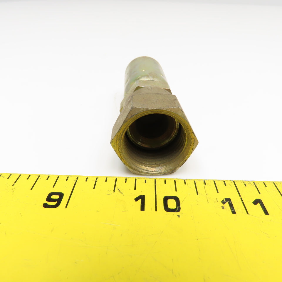 7/8-14 (-10) JIC Swivel Female x 3/8" (-6) Hose Crimp Hydraulic Straight Fitting