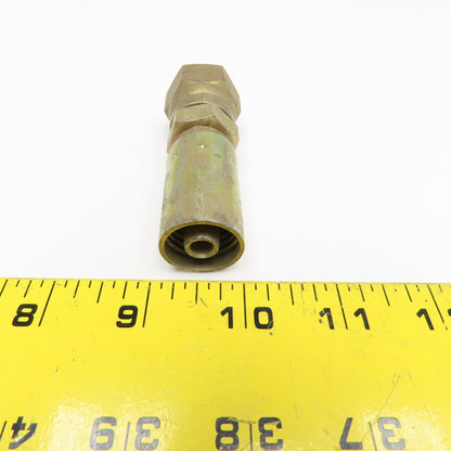 7/8-14 (-10) JIC Swivel Female x 3/8" (-6) Hose Crimp Hydraulic Straight Fitting