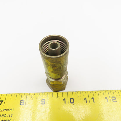 7/8-14 (-10) JIC Swivel Female x 3/8" (-6) Hose Crimp Hydraulic Straight Fitting